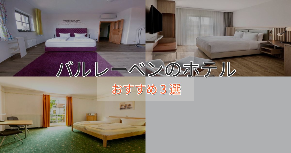 《満足度98%》プレミアムバルレーベンのスタイリッシュホテル3選【モダン空間】